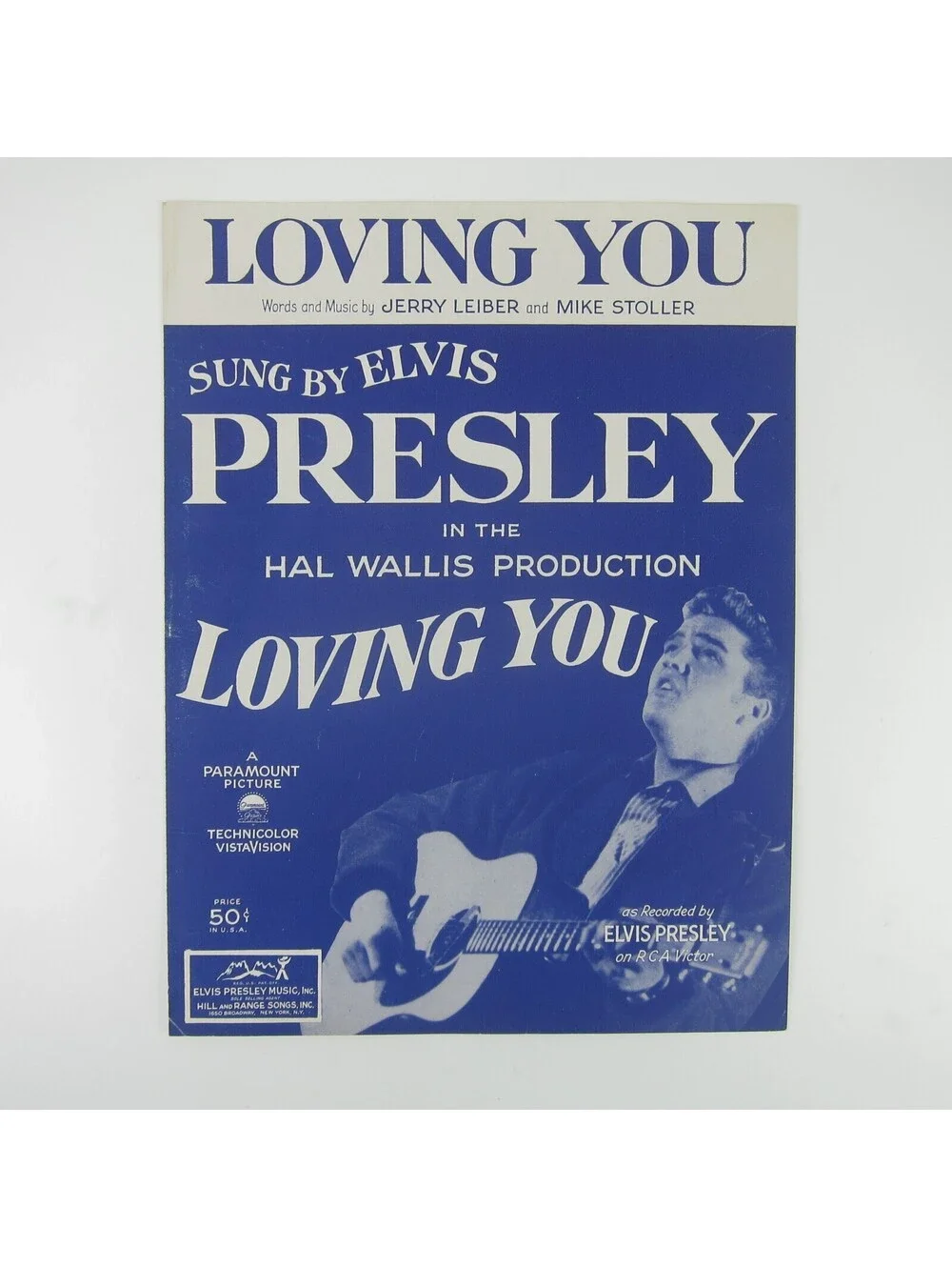 Sheet Music Loving You Elvis Presley Jerry Leiber Mike Stoller Vintage 1957